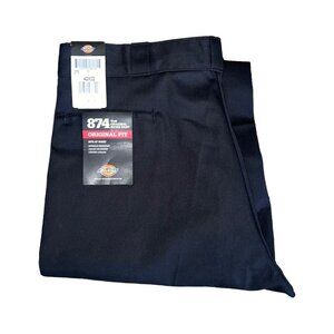 NWT Dickies 874 Original Fit Black Work Pants Mens 42 32 Wrinkle Resistant Creas